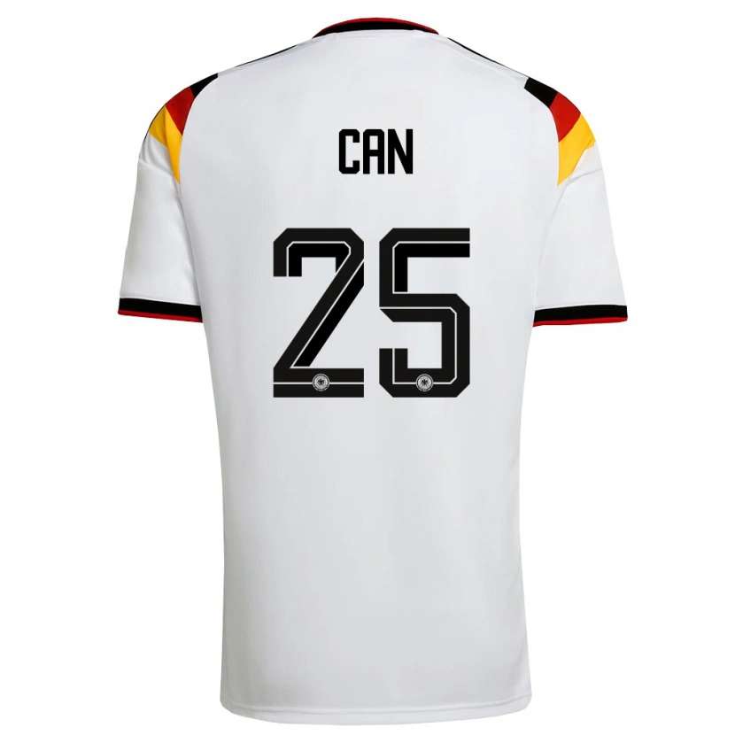 Danxen Niño Camiseta Alemania Emre Can #25 Blanco Negro Rojo 1ª Equipación 26-28 La Camisa México