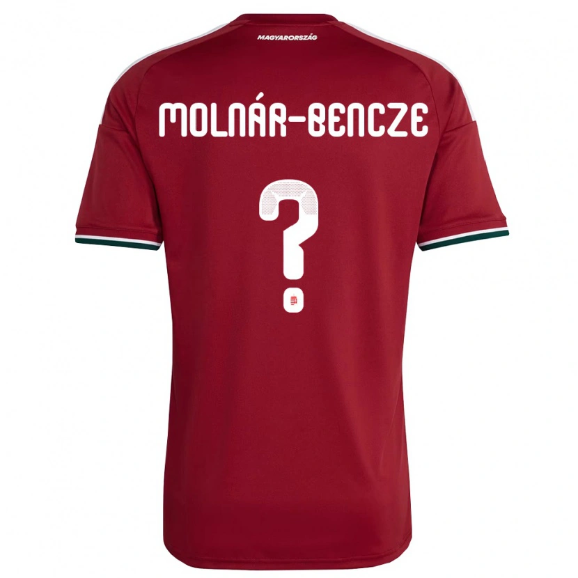 Danxen Niño Camiseta Hungría Zsombor Molnár-Bencze #0 Rojo Blanco Verde 1ª Equipación 26-28 La Camisa México