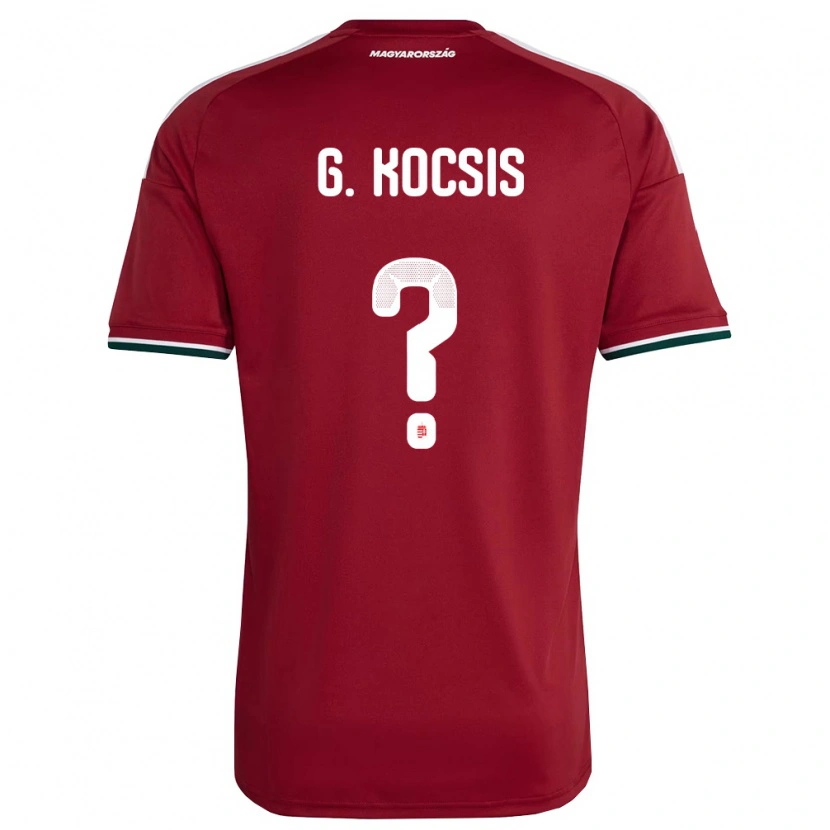 Danxen Niño Camiseta Hungría Gergely Kocsis #0 Rojo Blanco Verde 1ª Equipación 26-28 La Camisa México