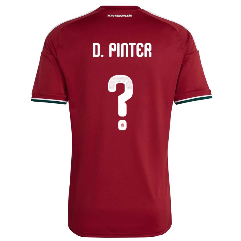 Danxen Niño Camiseta Hungría Daniel Pinter #0 Rojo Blanco Verde 1ª Equipación 26-28 La Camisa México