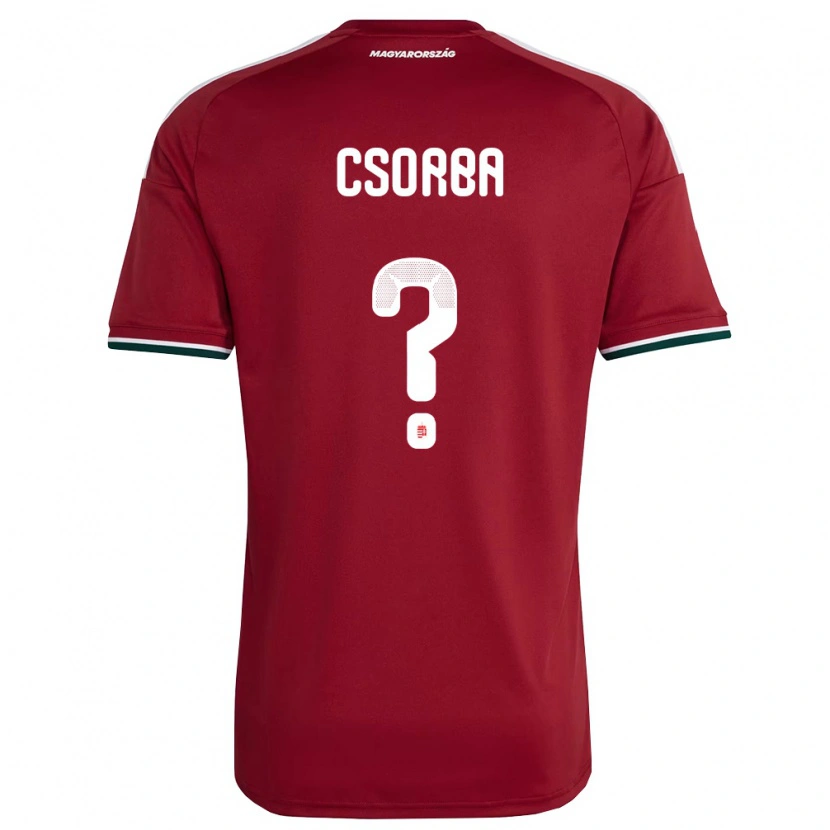 Danxen Niño Camiseta Hungría Noel Csorba #0 Rojo Blanco Verde 1ª Equipación 26-28 La Camisa México