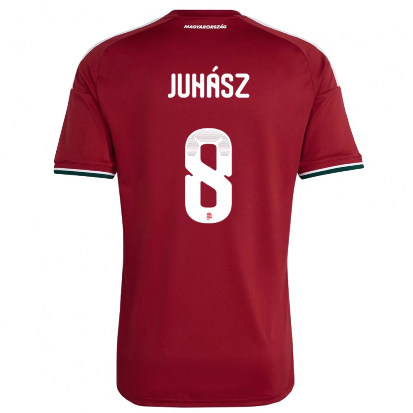 Danxen Niño Camiseta Hungría Martin Juhász #8 Rojo Blanco Verde 1ª Equipación 26-28 La Camisa México