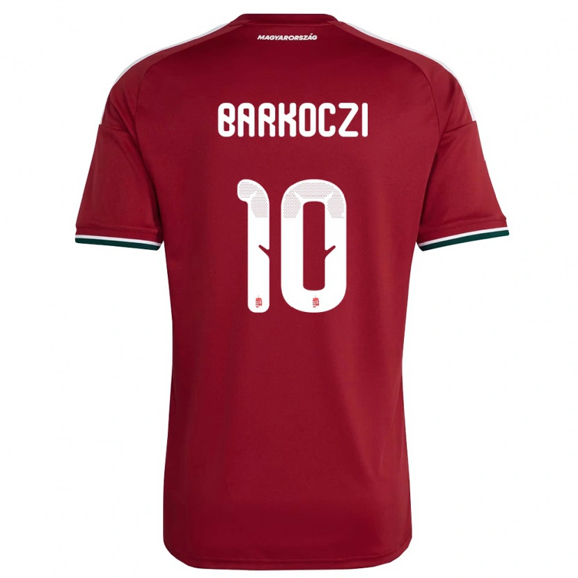 Danxen Niño Camiseta Hungría Barnabás Barkóczi #10 Rojo Blanco Verde 1ª Equipación 26-28 La Camisa México