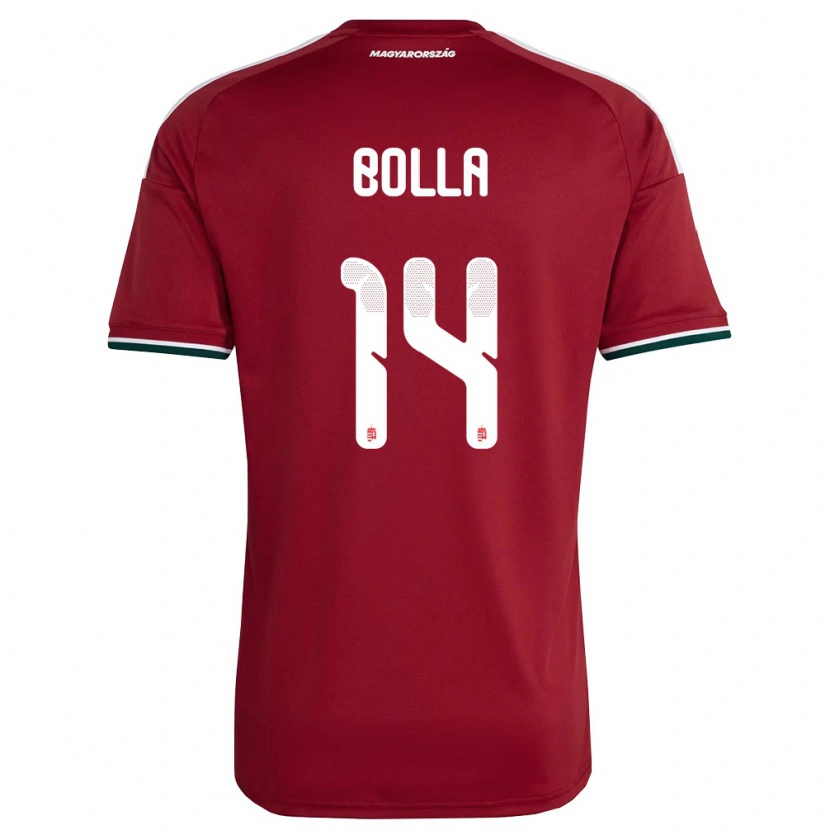 Danxen Niño Camiseta Hungría Bendegúz Bolla #14 Rojo Blanco Verde 1ª Equipación 26-28 La Camisa México