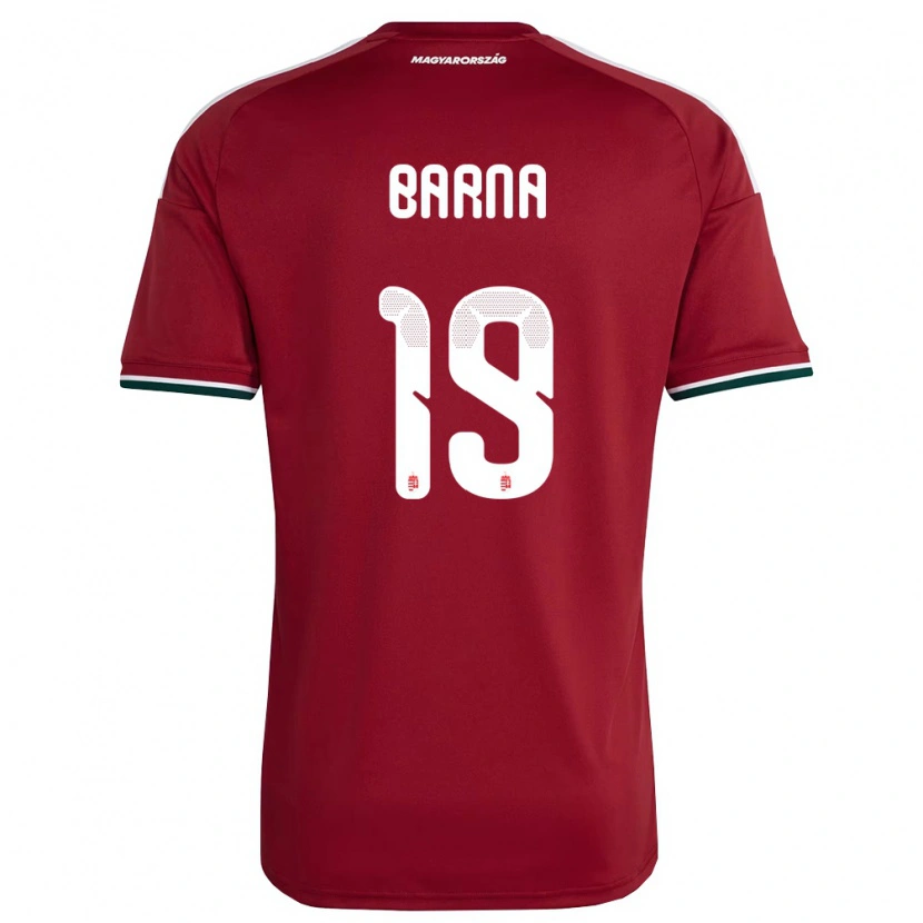 Danxen Niño Camiseta Hungría Daniel Barna #19 Rojo Blanco Verde 1ª Equipación 26-28 La Camisa México