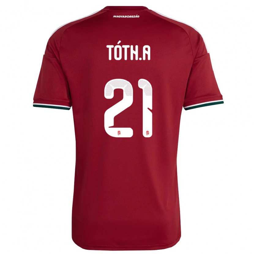 Danxen Niño Camiseta Hungría Alex Tóth #21 Rojo Blanco Verde 1ª Equipación 26-28 La Camisa México