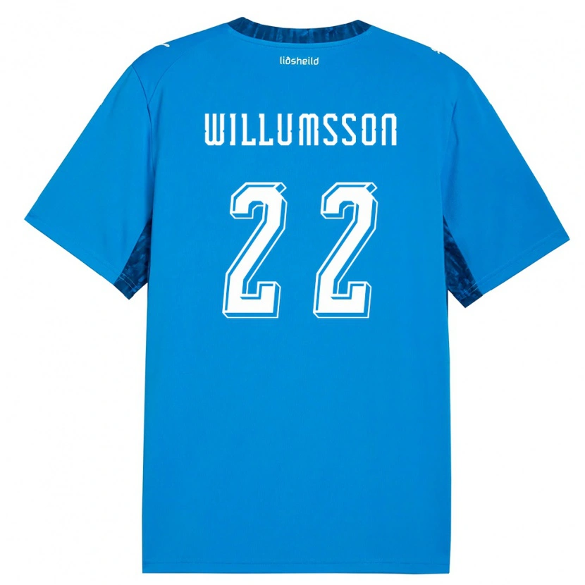 Danxen Niño Camiseta Islandia Brynjólfur Willumsson #22 Azul Marino 1ª Equipación 26-28 La Camisa México