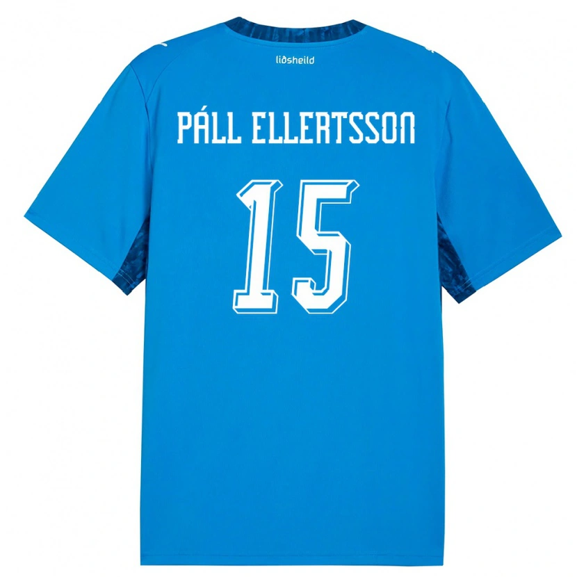 Danxen Niño Camiseta Islandia Markús Páll Ellertsson #15 Azul Marino 1ª Equipación 26-28 La Camisa México