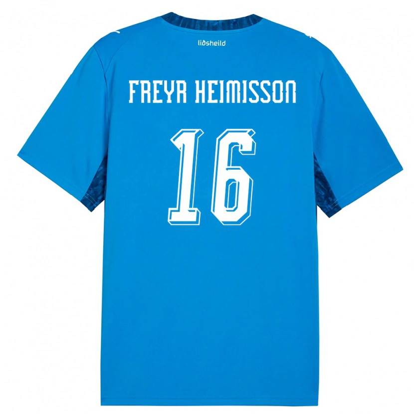 Danxen Niño Camiseta Islandia Aron Freyr Heimisson #16 Azul Marino 1ª Equipación 26-28 La Camisa México