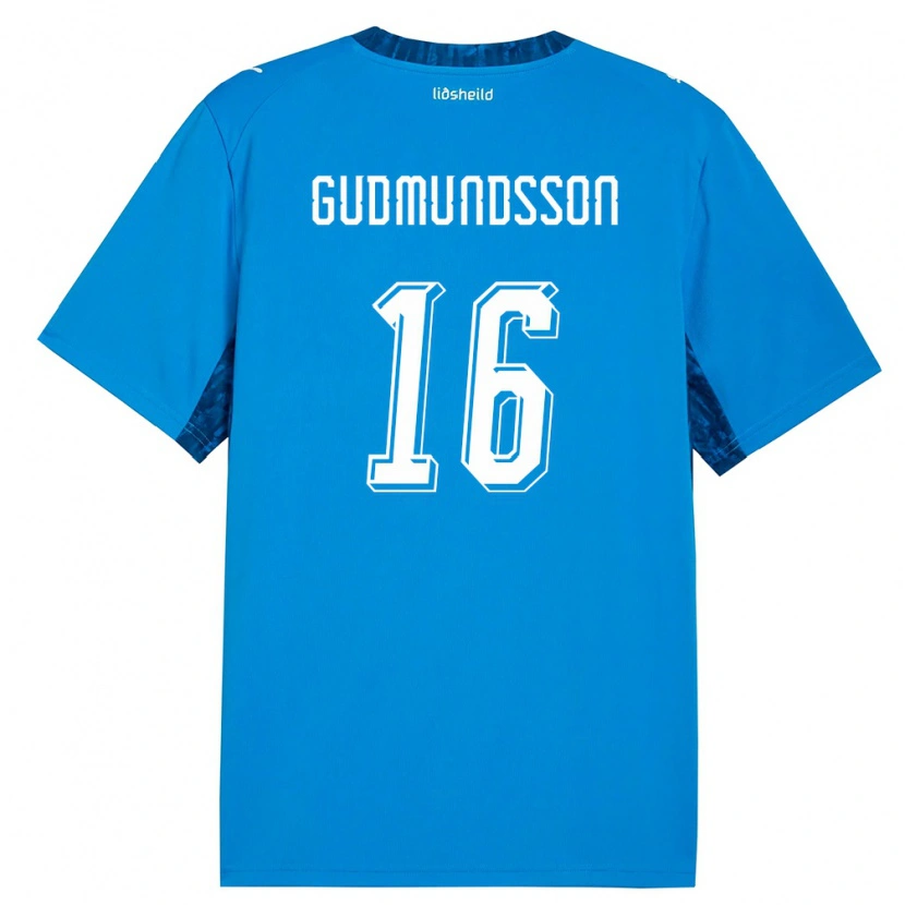 Danxen Niño Camiseta Islandia Jón Breki Gudmundsson #16 Azul Marino 1ª Equipación 26-28 La Camisa México