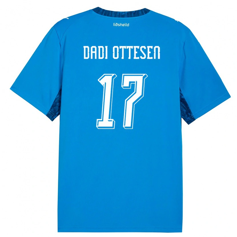 Danxen Niño Camiseta Islandia Magnus Dadi Ottesen #17 Azul Marino 1ª Equipación 26-28 La Camisa México