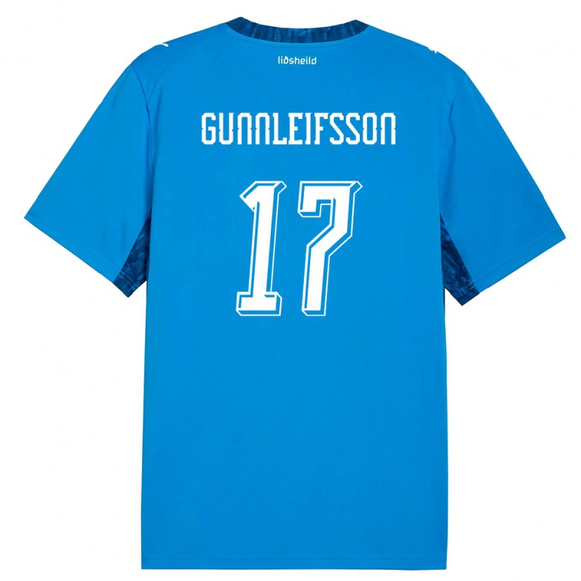Danxen Niño Camiseta Islandia Gunnleifur Orri Gunnleifsson #17 Azul Marino 1ª Equipación 26-28 La Camisa México