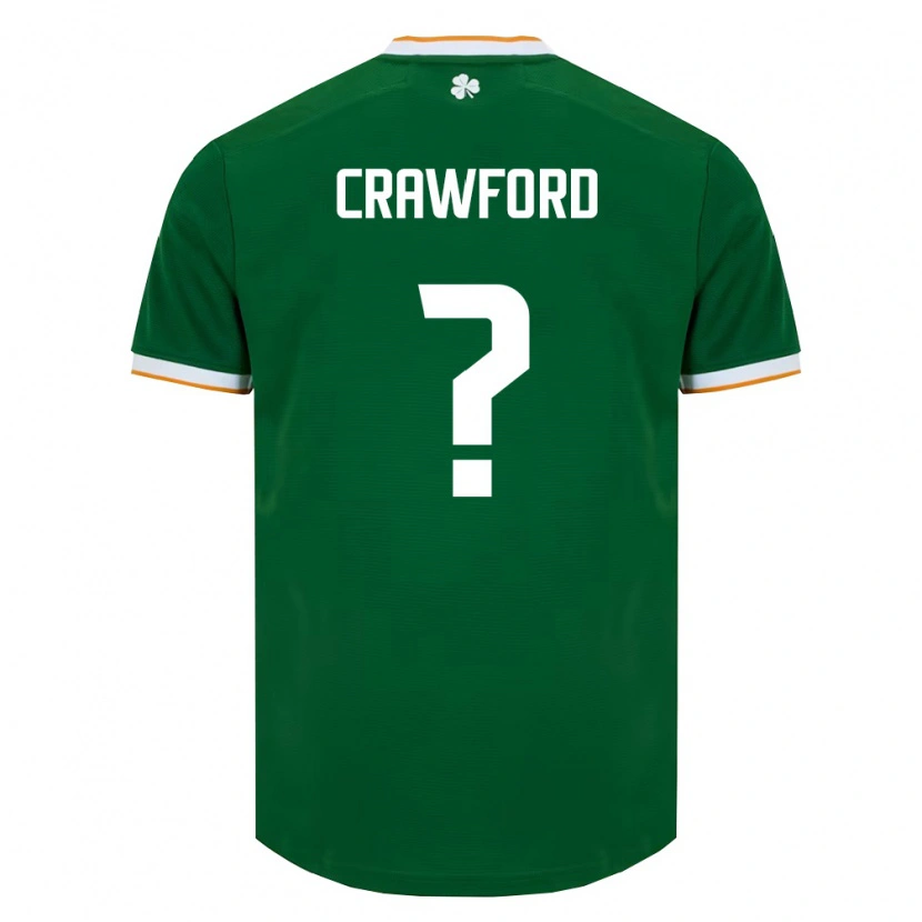 Danxen Niño Camiseta Irlanda James Crawford #0 Verde Oscuro Blanco 1ª Equipación 26-28 La Camisa México