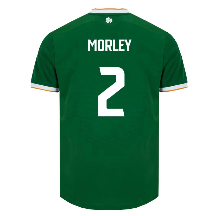 Danxen Niño Camiseta Irlanda Thomas Morley #2 Verde Oscuro Blanco 1ª Equipación 26-28 La Camisa México