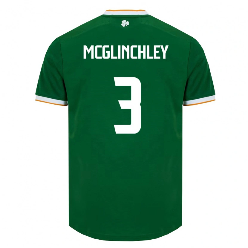 Danxen Niño Camiseta Irlanda Harry Mcglinchley #3 Verde Oscuro Blanco 1ª Equipación 26-28 La Camisa México
