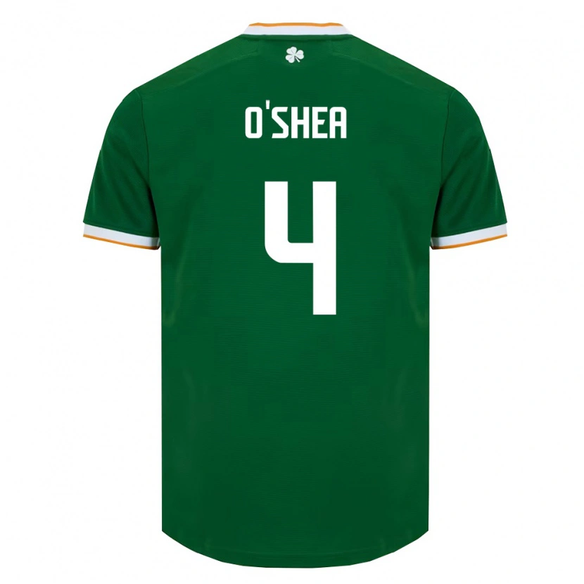 Danxen Niño Camiseta Irlanda Dara O'shea #4 Verde Oscuro Blanco 1ª Equipación 26-28 La Camisa México