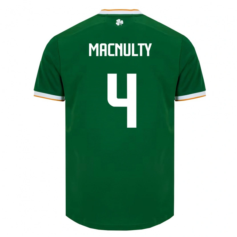 Danxen Niño Camiseta Irlanda Anselmo García Macnulty #4 Verde Oscuro Blanco 1ª Equipación 26-28 La Camisa México