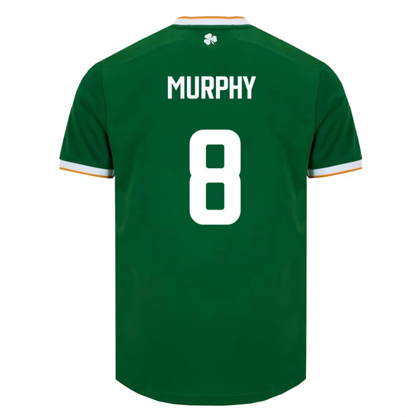 Danxen Niño Camiseta Irlanda Adam Murphy #8 Verde Oscuro Blanco 1ª Equipación 26-28 La Camisa México