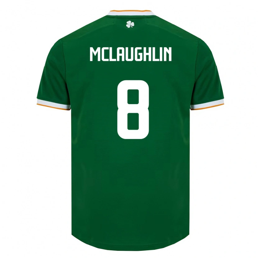 Danxen Niño Camiseta Irlanda Roma Mclaughlin #8 Verde Oscuro Blanco 1ª Equipación 26-28 La Camisa México