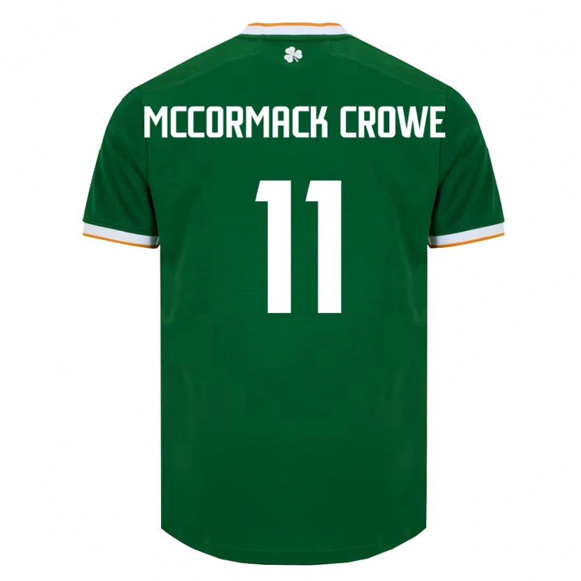 Danxen Niño Camiseta Irlanda Fionn Mccormack Crowe #11 Verde Oscuro Blanco 1ª Equipación 26-28 La Camisa México