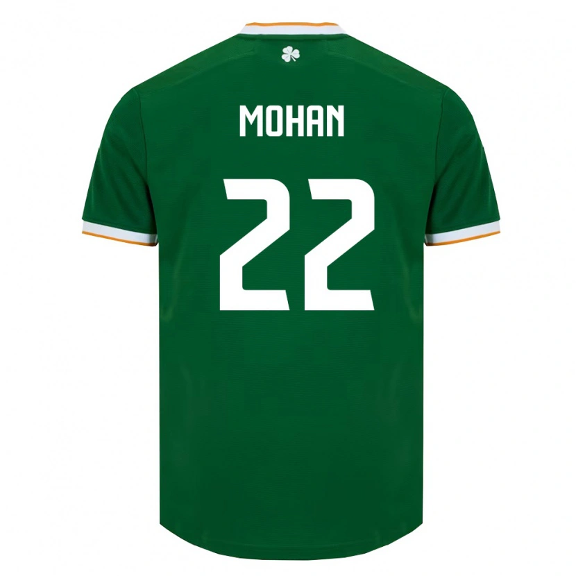 Danxen Niño Camiseta Irlanda Stephen Mohan #22 Verde Oscuro Blanco 1ª Equipación 26-28 La Camisa México