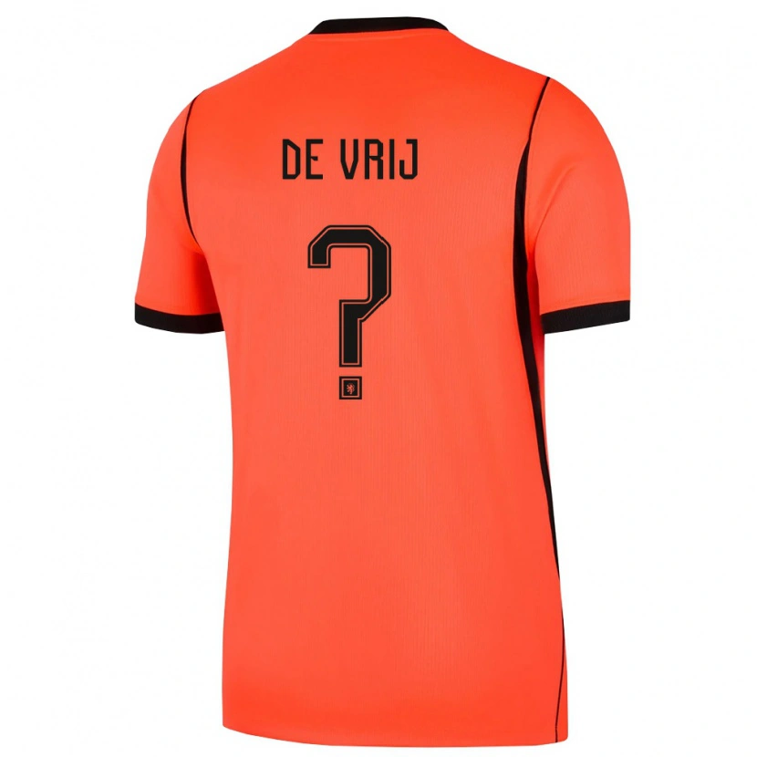 Danxen Niño Camiseta Países Bajos Stefan De Vrij #0 Naranja Negro 1ª Equipación 26-28 La Camisa México