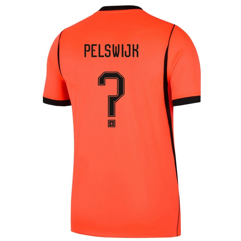 Danxen Niño Camiseta Países Bajos Xavinhjo Pelswijk #0 Naranja Negro 1ª Equipación 26-28 La Camisa México