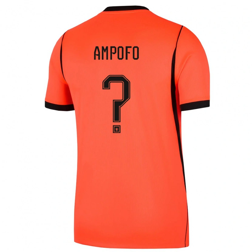 Danxen Niño Camiseta Países Bajos Jahmael Ampofo #0 Naranja Negro 1ª Equipación 26-28 La Camisa México