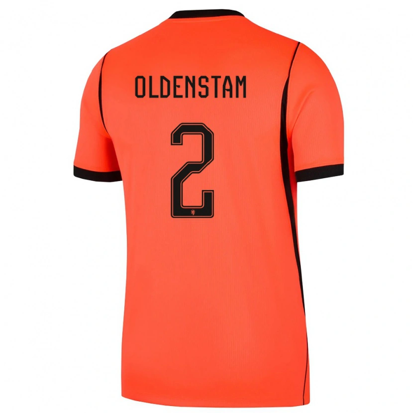 Danxen Niño Camiseta Países Bajos Lyfe Oldenstam #2 Naranja Negro 1ª Equipación 26-28 La Camisa México