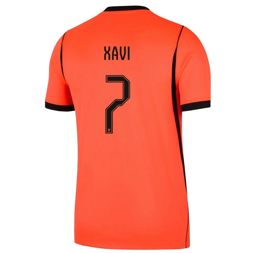Danxen Niño Camiseta Países Bajos Xavi Simons #7 Naranja Negro 1ª Equipación 26-28 La Camisa México