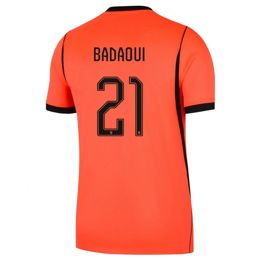 Danxen Niño Camiseta Países Bajos Aymn Badaoui #21 Naranja Negro 1ª Equipación 26-28 La Camisa México