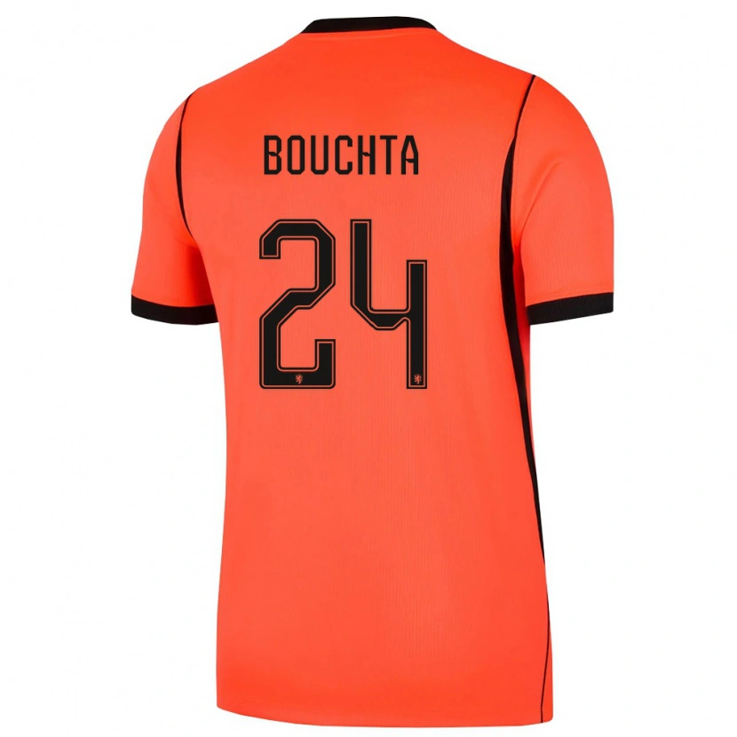 Danxen Niño Camiseta Países Bajos Dani Bouchta #24 Naranja Negro 1ª Equipación 26-28 La Camisa México
