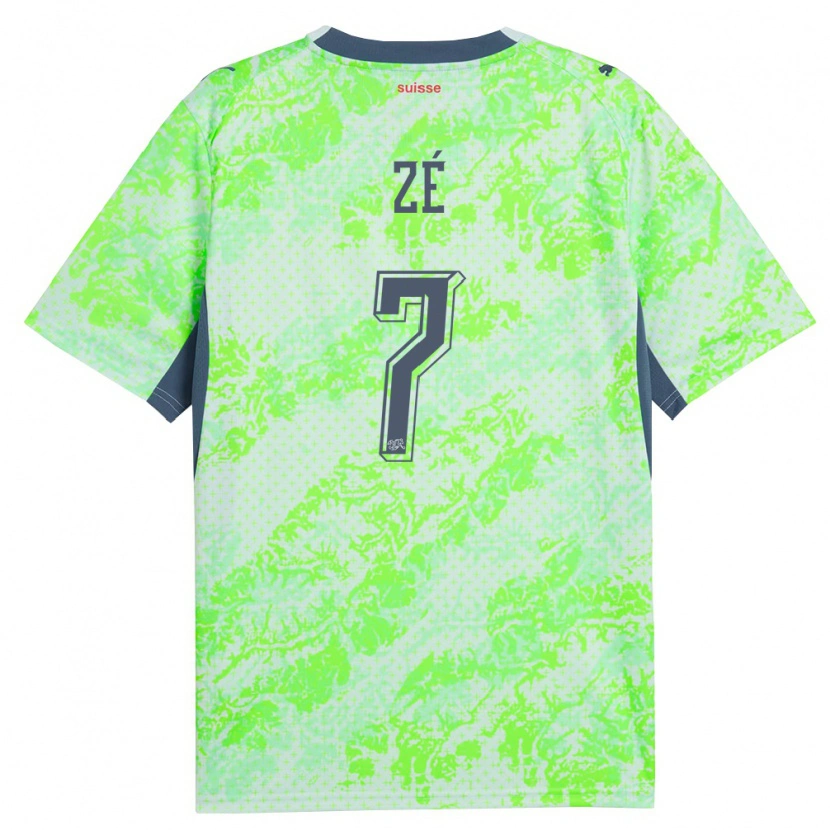 Danxen Niño Camiseta Suiza Junior Zé #7 Verde Marino 2ª Equipación 26-28 La Camisa México