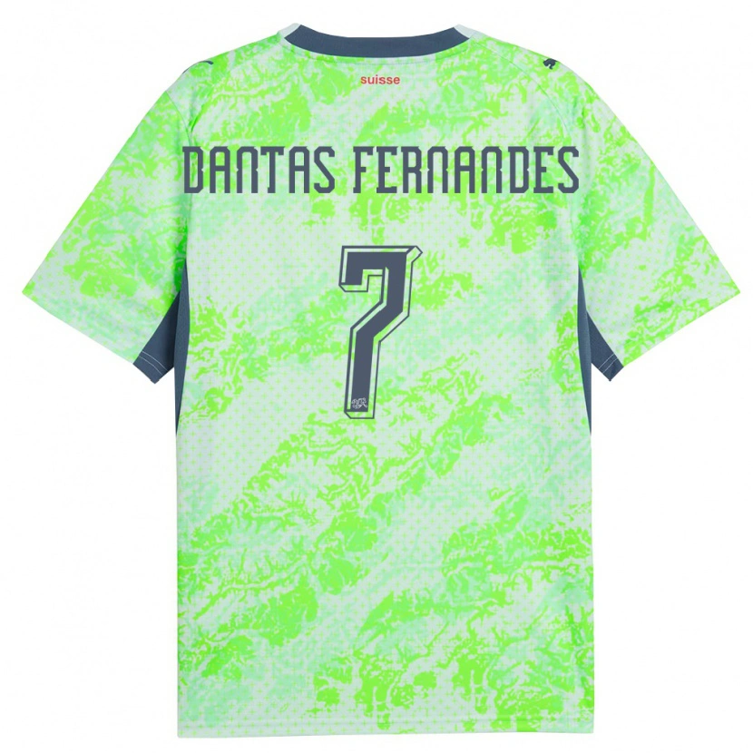 Danxen Niño Camiseta Suiza Ronaldo Dantas Fernandes #7 Verde Marino 2ª Equipación 26-28 La Camisa México