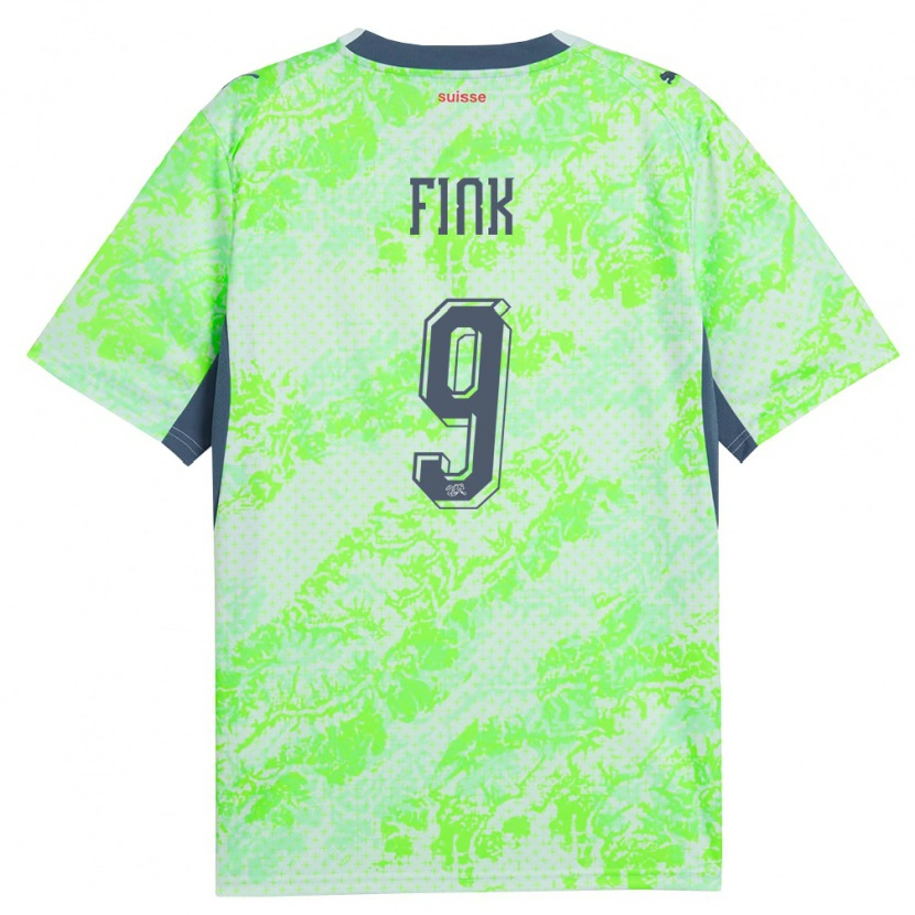 Danxen Niño Camiseta Suiza Bradley Fink #9 Verde Marino 2ª Equipación 26-28 La Camisa México