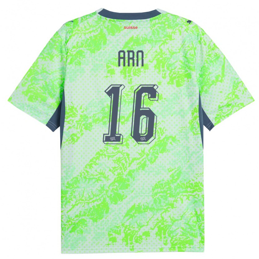 Danxen Niño Camiseta Suiza Levi Arn #16 Verde Marino 2ª Equipación 26-28 La Camisa México