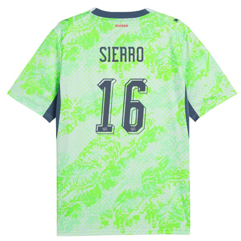Danxen Niño Camiseta Suiza Vincent Sierro #16 Verde Marino 2ª Equipación 26-28 La Camisa México