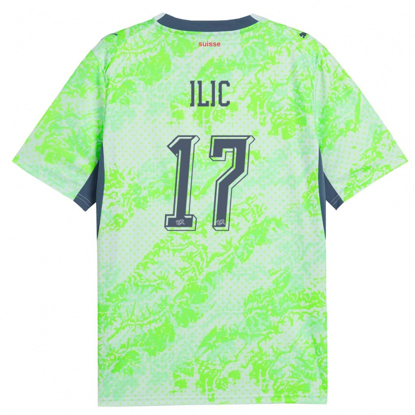 Danxen Niño Camiseta Suiza Adam Ilic #17 Verde Marino 2ª Equipación 26-28 La Camisa México