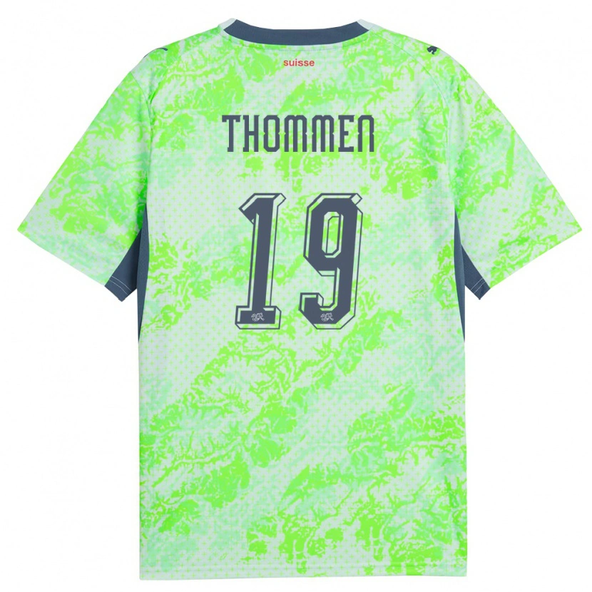 Danxen Niño Camiseta Suiza Loan Thommen #19 Verde Marino 2ª Equipación 26-28 La Camisa México