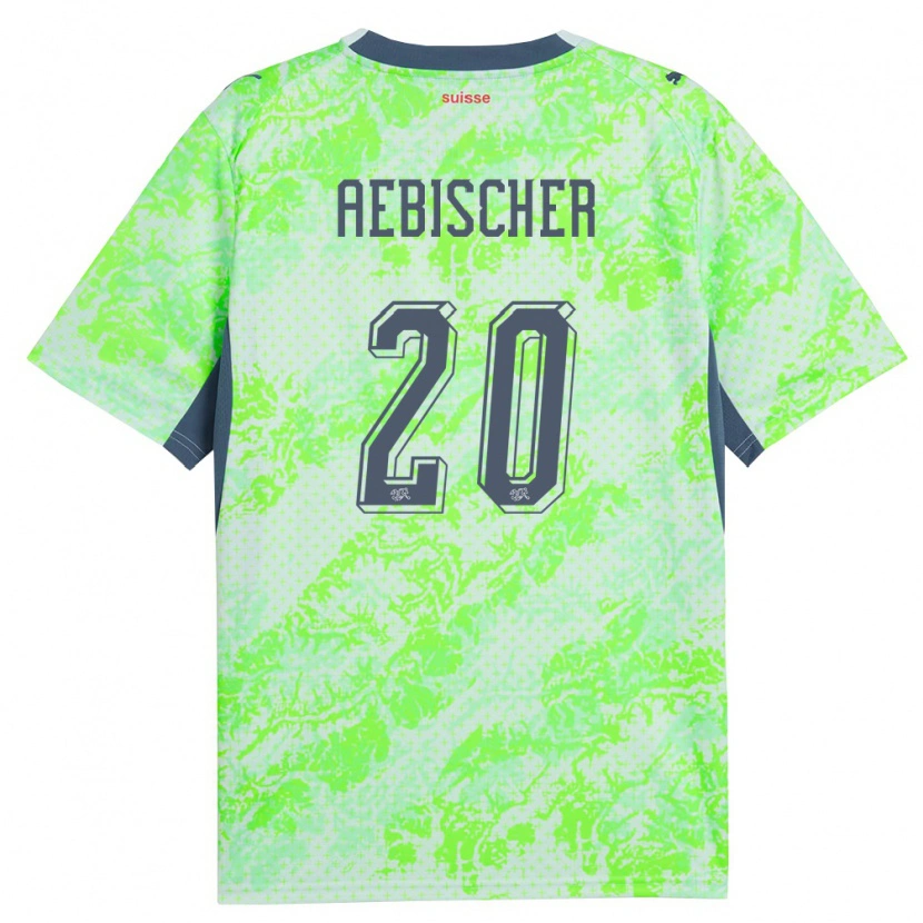 Danxen Niño Camiseta Suiza Michel Aebischer #20 Verde Marino 2ª Equipación 26-28 La Camisa México
