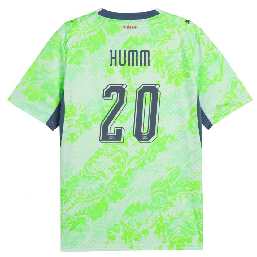 Danxen Niño Camiseta Suiza Fabienne Humm #20 Verde Marino 2ª Equipación 26-28 La Camisa México