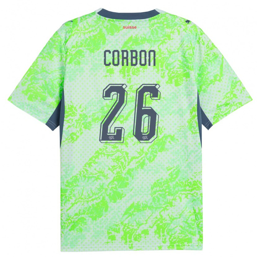 Danxen Niño Camiseta Suiza Max Corbon #26 Verde Marino 2ª Equipación 26-28 La Camisa México