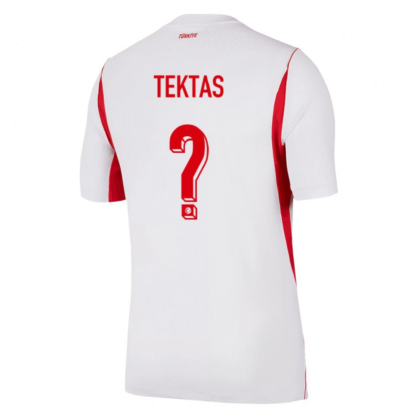 Danxen Niño Camiseta Turquía Jayden Tektaş #0 Blanco Rojo Borgoña 2ª Equipación 26-28 La Camisa México