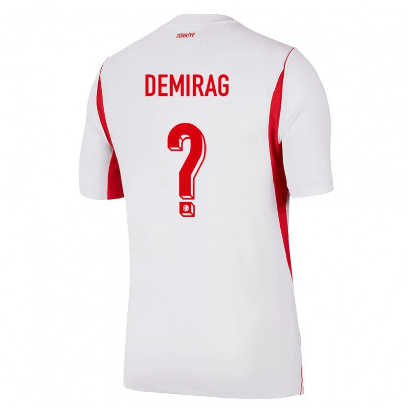 Danxen Niño Camiseta Turquía Bilal Demirağ #0 Blanco Rojo Borgoña 2ª Equipación 26-28 La Camisa México
