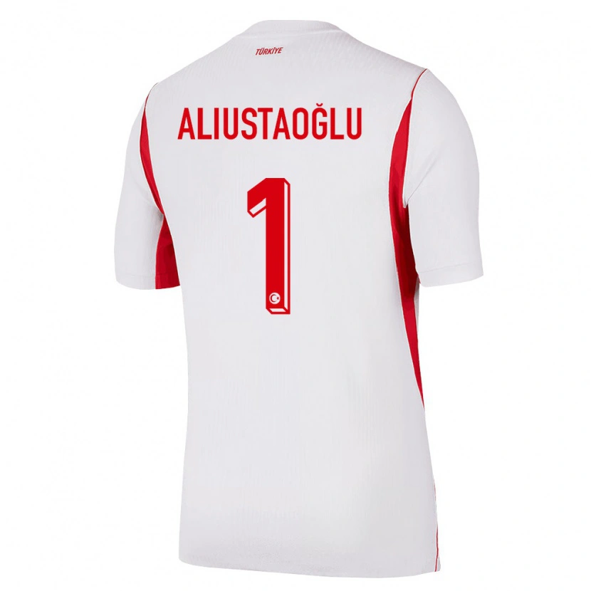 Danxen Niño Camiseta Turquía Mete Aliustaoğlu #1 Blanco Rojo Borgoña 2ª Equipación 26-28 La Camisa México
