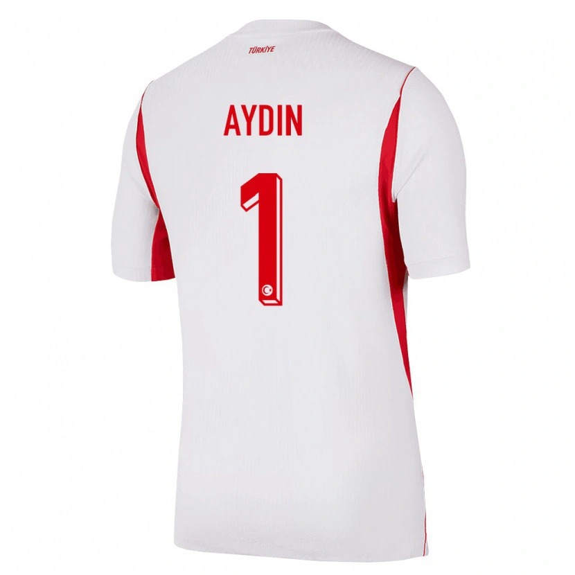Danxen Niño Camiseta Turquía Egemen Aydın #1 Blanco Rojo Borgoña 2ª Equipación 26-28 La Camisa México