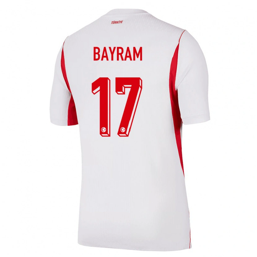 Danxen Niño Camiseta Turquía Abdurrahman Bayram #17 Blanco Rojo Borgoña 2ª Equipación 26-28 La Camisa México