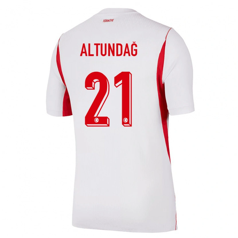 Danxen Niño Camiseta Turquía Emirhan Altundağ #21 Blanco Rojo Borgoña 2ª Equipación 26-28 La Camisa México