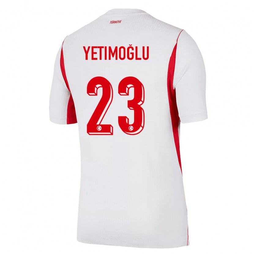 Danxen Niño Camiseta Turquía Yiğit Yetimoğlu #23 Blanco Rojo Borgoña 2ª Equipación 26-28 La Camisa México