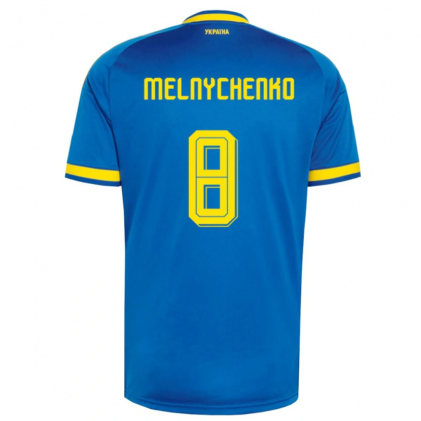 Danxen Niño Camiseta Ucrania Maksym Melnychenko #8 Azul Amarillo Marino 2ª Equipación 26-28 La Camisa México
